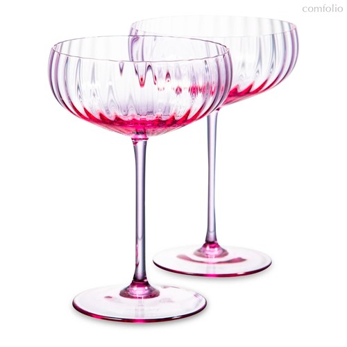 Набор креманок для шампанского Anna Von Lipa Лион 280 мл, 2 шт, стекло хрустальное, зеленый - Anna Von Lipa