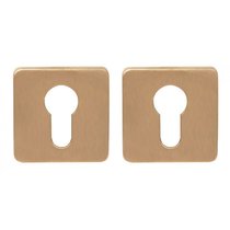 Накладка под цилиндр на квадратном основании COLOMBO PT13-OM матовое золото (2 шт) - Colombo Design