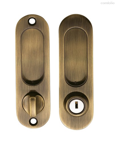 Ручка для раздвижной двери с механизмом A-K01/02-V1AB, ключ-завёртка, цвет бронза - Archie