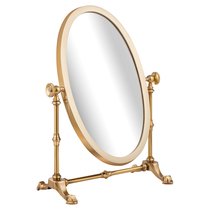 Зеркало настольное косметическое овальное, цвет Состаренная латунь