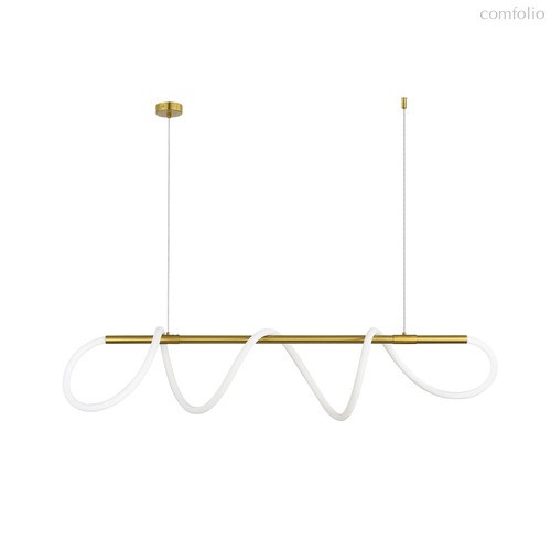 LED подвес серия TUBA, 70Вт, D28xL1260мм H3000мм, неон D25xL3600мм 4000К, IP20, цвет арматуры латунь, драйвер интегрирован в корпус - Donolux