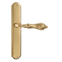 Дверная ручка Venezia Monte Cristo на планке PL02 полированная латунь - Venezia Collezione