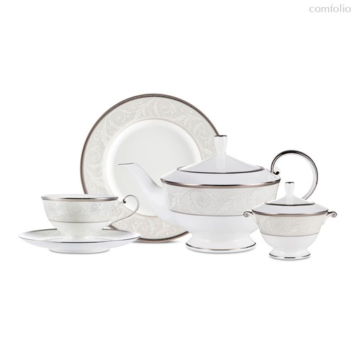 Сервиз чайный Narumi Платиновый ноктюрн на 6 персон 20 предмет, фарфор костяной - Narumi