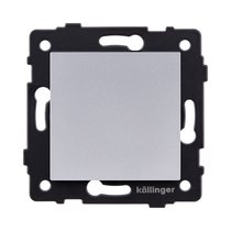 Выключатель 1-клавишный проходной 10А/250В, серый Kollinger REA-S-003GY для Aspekt, Eleganz, Reflex - Kollinger