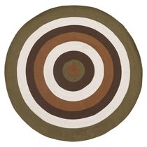 Ковер из хлопка Target коричневого цвета из коллекции Ethnic, d150 см - Tkano