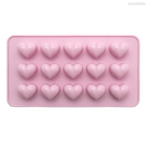 Формочки для шоколада и пралине Birkmann "Сердечки" 21,5х10,5см (15 фигурок,розовый) - Birkmann