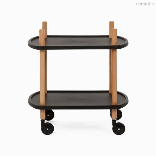 Кофейный столик Chahna 59х40, цвет светло-коричневый/черный - Cosmo