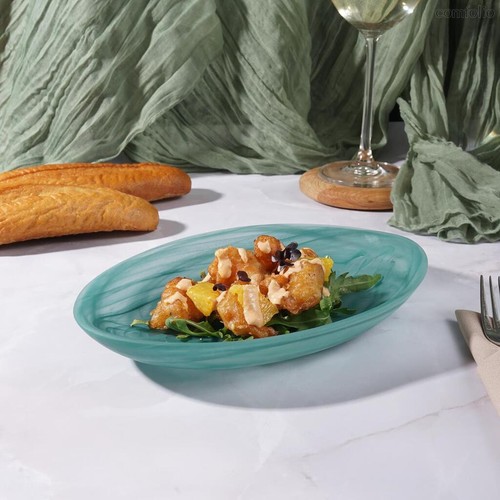 Тарелка 24*17*2 см овальная Green Sky матовое стекло P.L. Proff Cuisine - P.L. Proff Cuisine