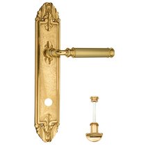 Дверная ручка Venezia Mosca WC-2 на планке PL90 полированная латунь