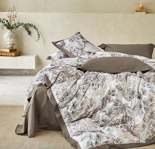 Комплект постельного белья CA-7-750 Дуэт Сатин печатный с наволочками 70х70х2шт.+ 50х70х2шт. - АльВиТек