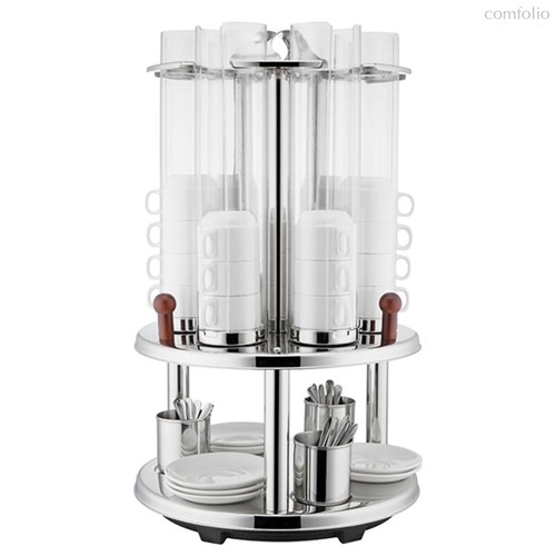 Диспенсер стойка для хранения чашек и приборов 2 яруса (на 48 чашек) SUNNEX - SUNNEX