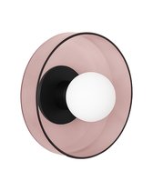 Настенный светильник с розовым стеклом Кассель – Ø 35 см, цвет розовый - Louvre Home