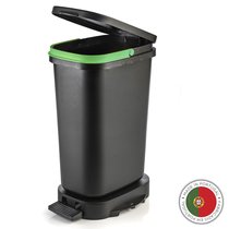 Мусорный бак с педалью BE-ECO 20л, черный-зеленый, цвет зеленый/черный - Faplana