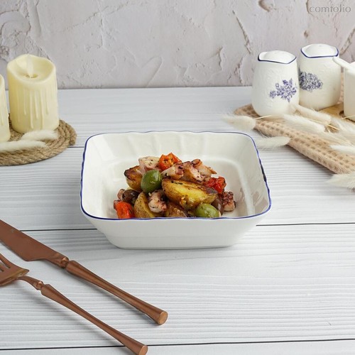 Салатник 400 мл 16*16 см h4,5 см квадратный Sea Flower P.L. Proff Cuisine - P.L. Proff Cuisine