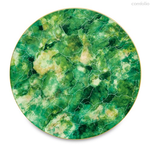 Тарелка обеденная Narumi 26 см, фарфор костяной, зеленое, 26 см - Narumi