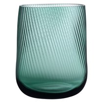 Ваза прямоугольная Nude Glass Опти 24х20 см, стекло хрустальное, зеленая - Nude Glass