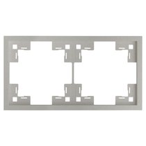 Рамка двухместная 35820 PL, платина, 2 поста - Rikett