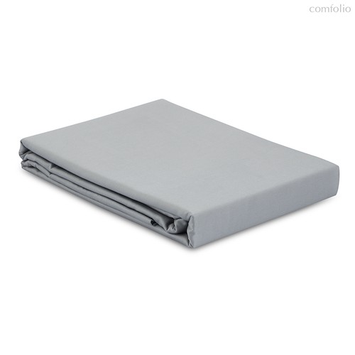 Простыня из премиального сатина светло-серого цвета из коллекции Essential, 180х270 см - Tkano