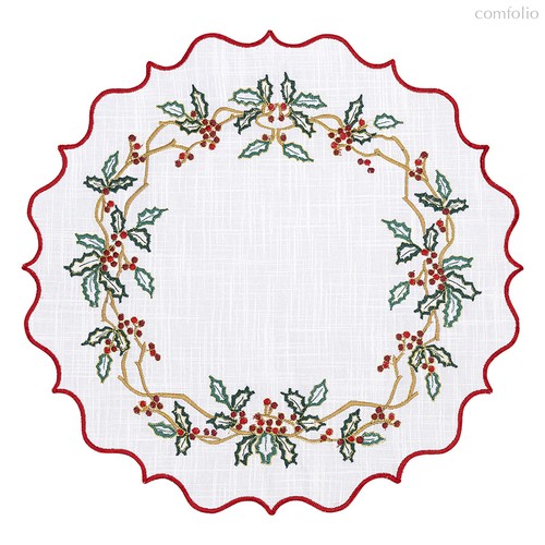 Набор из двух салфеток под приборы Festive wreath из коллекции New Year Essential, ?38 см - Tkano