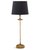 Настольная лампа Грант с черным абажуром, цвет золотой - Louvre Home