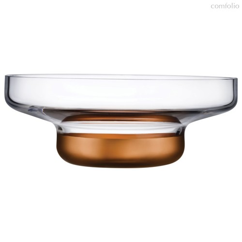Чаша декоративная Nude Glass Контур d36 см, прозрачная медным дном, хрусталь - Nude Glass