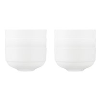 Набор салатников порционных Decor de table Плиссе 250 мл, d10,3хh5,5 см, 6 шт, фарфор костяной, п/к