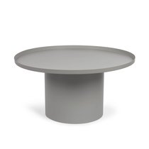 Круглый журнальный столик Fleksa из серого металла Ø 72 см - La Forma