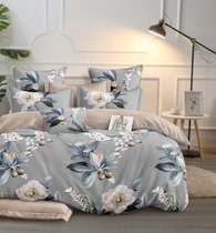 Комплект постельного белья CA-7-744 Дуэт Сатин печатный с наволочками 70х70х2шт.+ 50х70х2шт. - АльВиТек