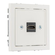 Розетки и выключатели: Розетка HDMI (разъемы), белая матовая, Superior - Kanlux