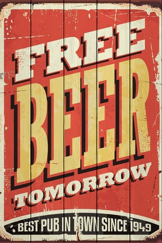 Free Beer Tomorrow 60х90 см, 60x90 см - Dom Korleone