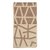 Полотенце жаккардовое банное с авторским дизайном Geometry, коричнево-бежевое Wild, 70х140 см - Tkano