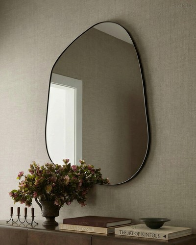 Черное настенное зеркало Нора, цвет черный - Louvre Home