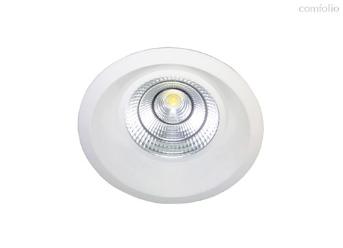 Donolux Св-к LED встраив. 10W,3000K, 1000 lm, корпус белый D135хH110, с димм. источником питания - Donolux