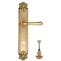 Дверная ручка Venezia Callisto WC-4 на планке PL97 полированная латунь - Venezia Collezione