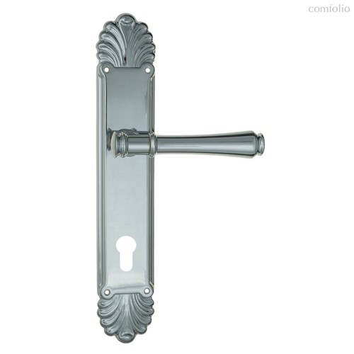 Дверная ручка Venezia Callisto CYL на планке PL87 полированный хром - Venezia Collezione