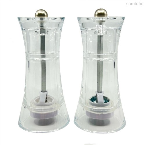 Мельница для перца и соли набор 2 предмета h13 см d 6 см акрил Соль+Перец P.L. Proff Cuisine - P.L. Proff Cuisine