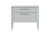 Тумба прикроватная Type 2 ящика ширина 60 см (светло-серый) - Ellipse