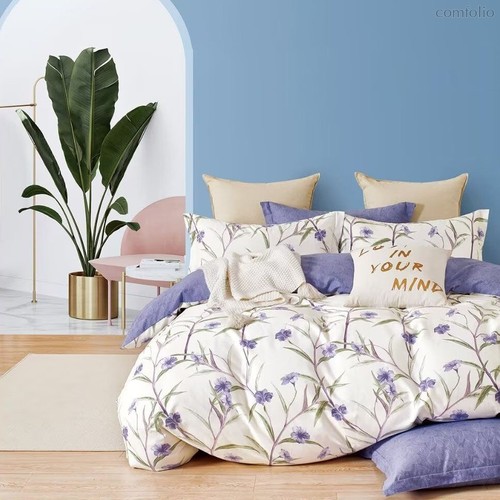 Комплект постельного белья CA-6-775 Евро Сатин печатный с наволочками 70х70х2шт.+50х70х2шт. - АльВиТек