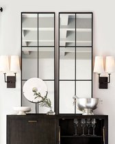 Зеркало в форме окна Брюстер, цвет черный - Louvre Home