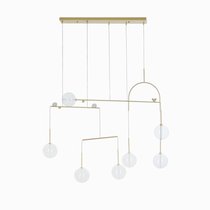 Подвесной светильник Balance ширина 36, цвет золотой/прозрачный - Cosmo