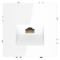 Розетка компьютерная встраиваемая VOLTUM S70 RJ45 кат.6, (белый глянцевый) - Voltum