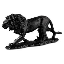 Фигурка Decor de Table Pate de Verre Cristal Лев 22 см, хрустальное тесто, черная, п/к - Decor De Table