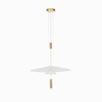 Подвесной светильник Rony диаметр 70, цвет белый/золотой - Cosmo