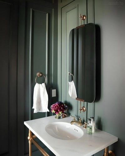 Золотое настенное зеркало Линарес, цвет золотой - Louvre Home