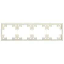 Четырехместная рамка 35840 MC, кремовый сатин