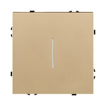 Выключатель 1-клавишный проходной 10А/250В с LED подсветкой, золотой Kollinger Eclipse EC-008GD - Kollinger