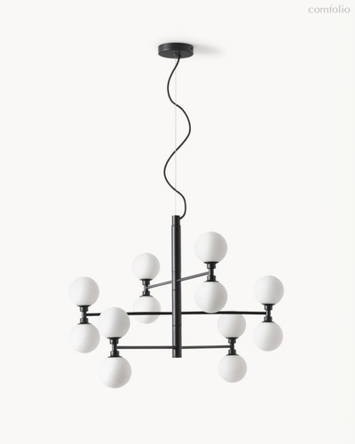 Чёрная люстра Гровер, цвет матовый черный - Louvre Home