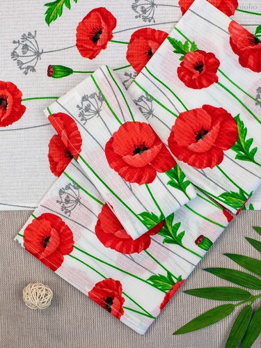 Полотенце "Самойловский Текстиль" 40/70 Маки, 40x70 - Nordtex