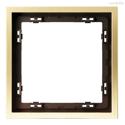 Рамка металлическая на 1 пост, S70 Metal латунь - Voltum