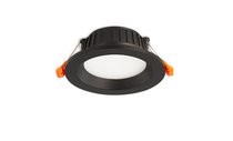 LED Ritm cветильник встраиваемый, 7W, 3000K, 532Lm, D110хH52мм, IP44, 120°, Ra>80, монтаж. D85мм, черный +источник питания. - Donolux